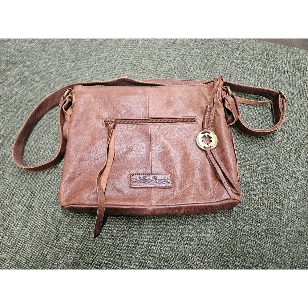 Lucky Brand Brown Leather Patchwork Cross Body Bag